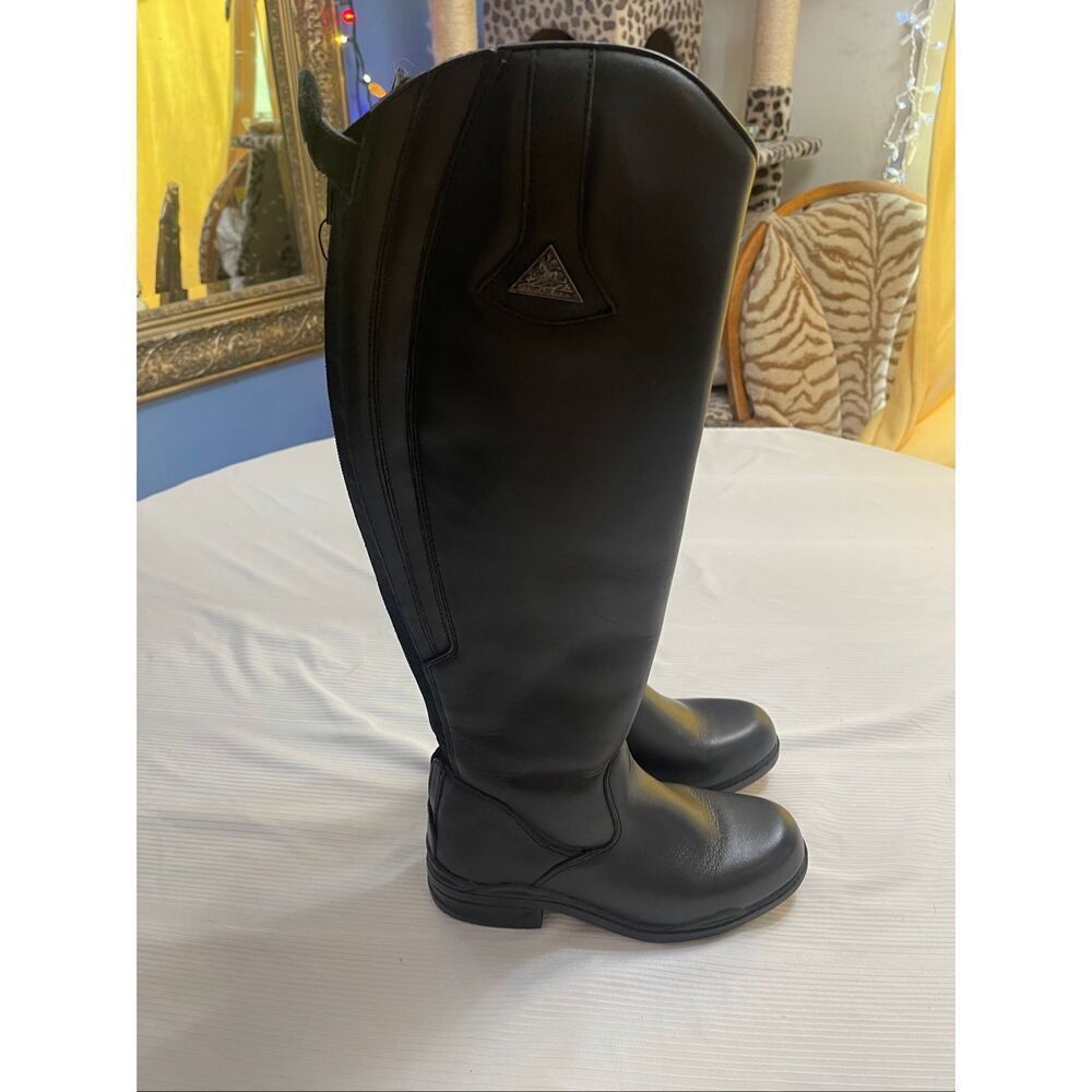Mountain Horse Black Leather High Riding Boots Size 37 US 6